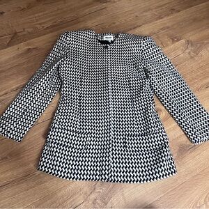 Moods by Krizia Vintage Black & White Houndstooth Blazer